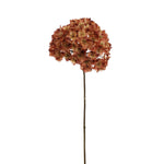 Losse zijden bloem Hortensia bruin 74 cm