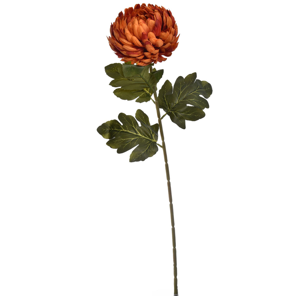 Losse zijden bloem Chrysant oranje 73 cm