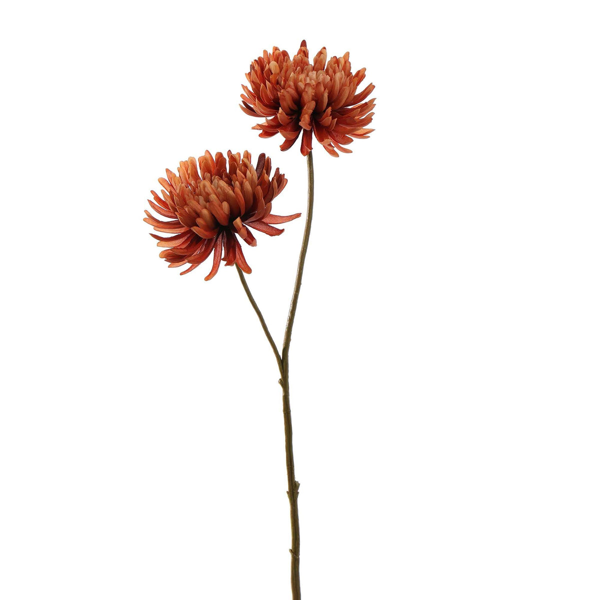 Losse zijden bloem Chrysant bruin 65 cm