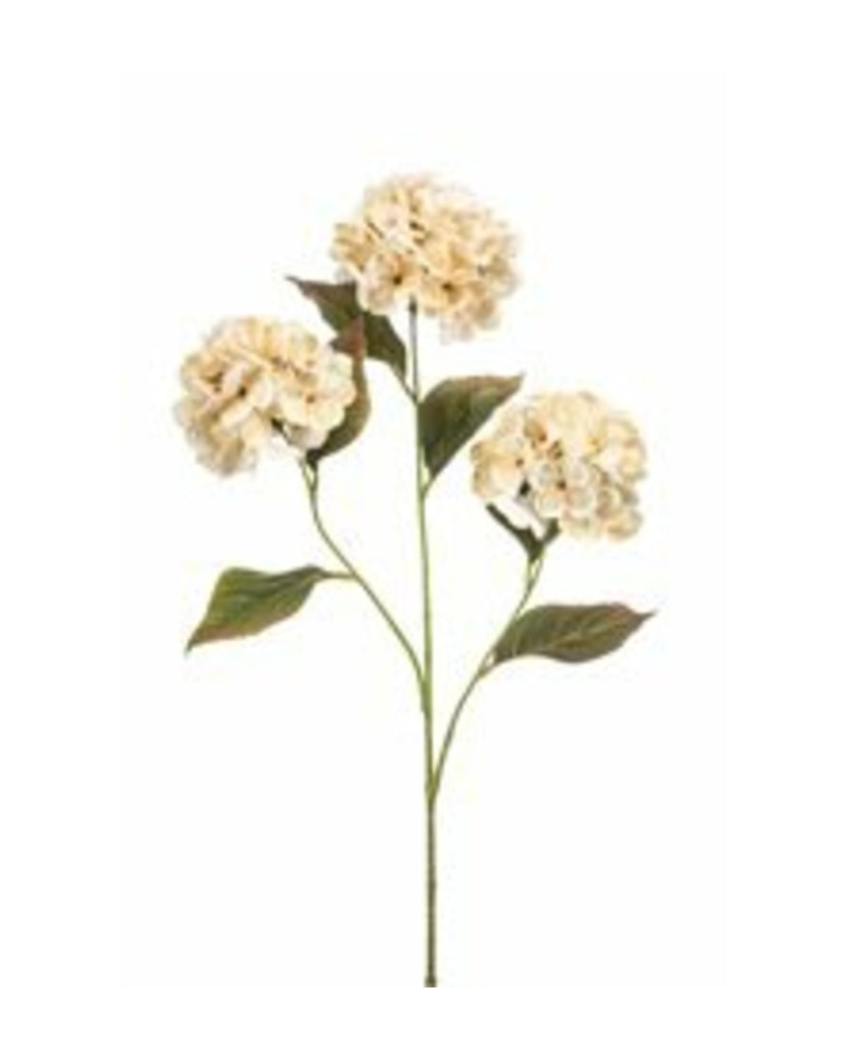 Losse zijden bloem Hortensia crème 77 cm