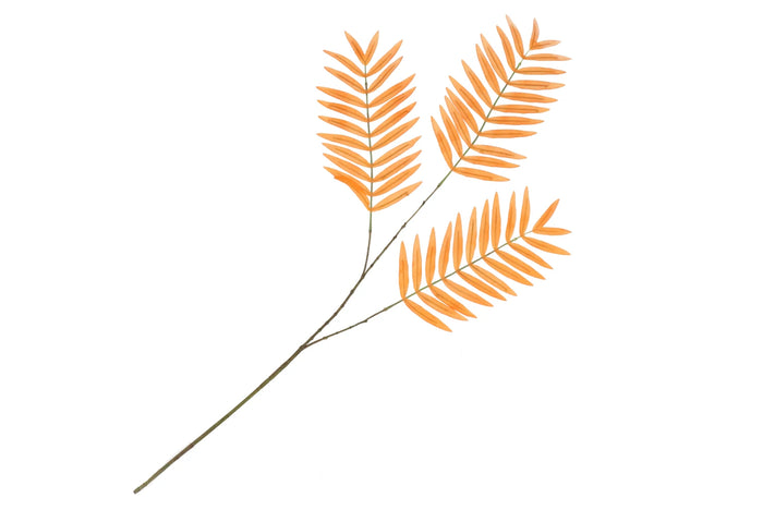Silk palm leaf orange 87cm - Zijden bloem - Kunst bloem -duurzaam