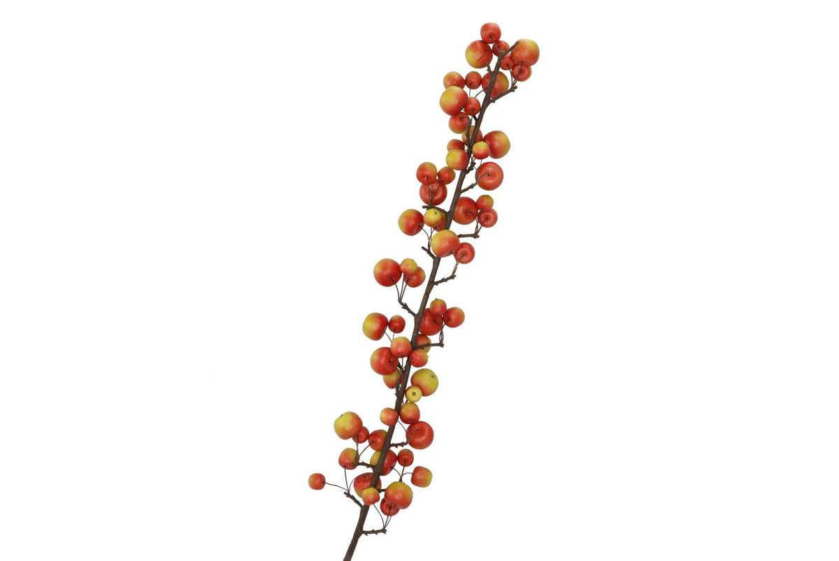 Zijden appeltak Sentinel rood groen 135 cm