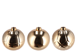 Kerstbal goud met vaasje – assorti 19 × 19 × 17 cm
