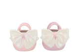 Yfke dreamy light pink/purple vase bag bow ass 18x14x17cm