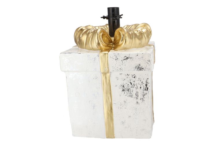 Kerstboomstandaard met cadeaus wit 42 cm