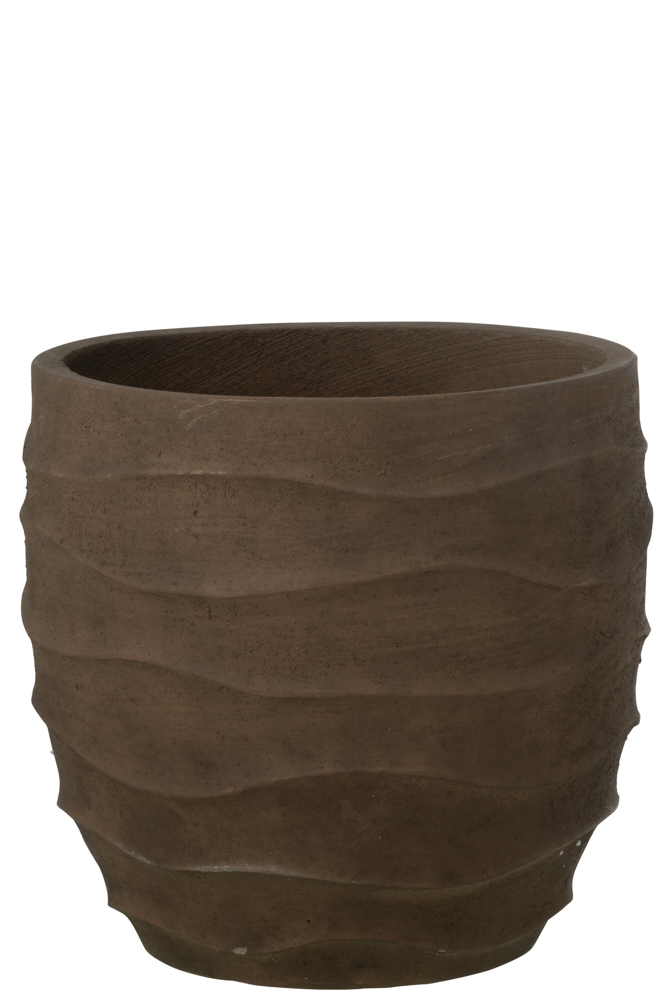Flowerpot Waves + Outdoor Sand Dark Brown Large