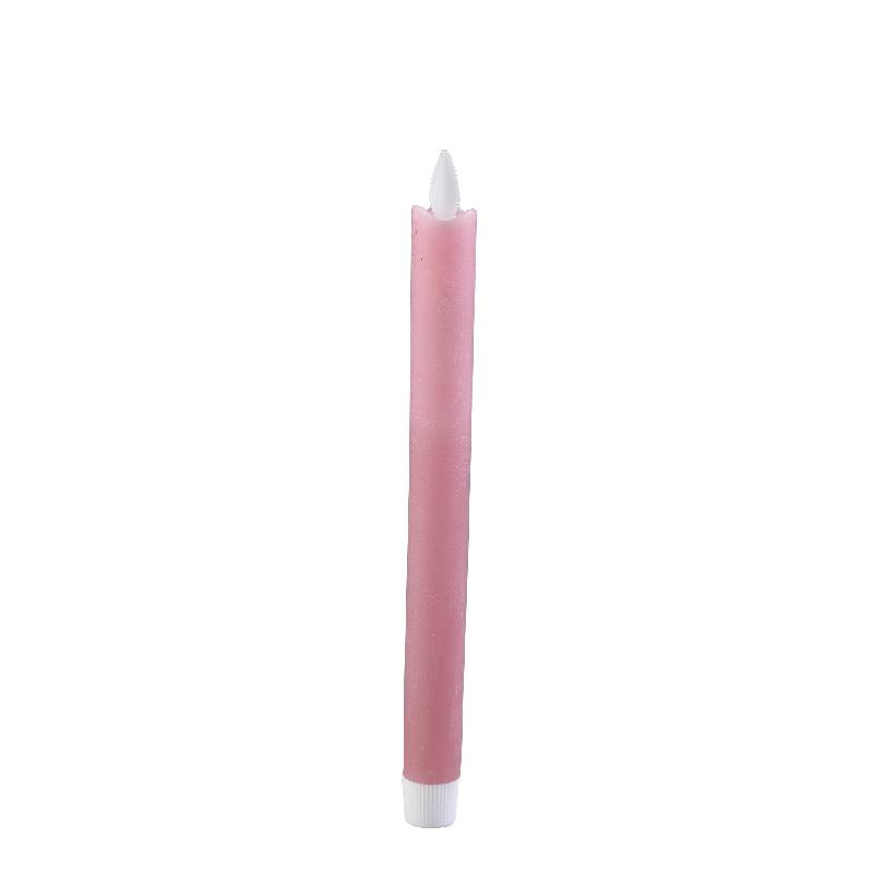 LED lichtkaars met beweegbare vlam op batterij - roze