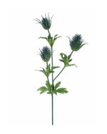 Losse zijden bloem Distel blauw 83 cm
