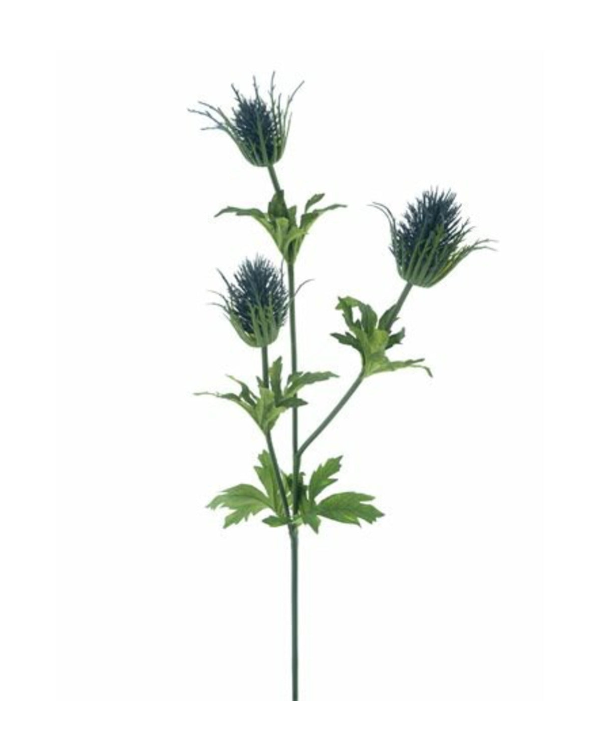 Losse zijden bloem Distel blauw 83 cm