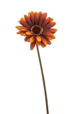 Losse zijden bloem Gerbera donkeroranje 58 cm