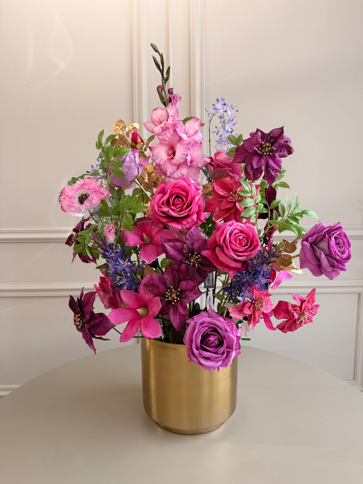 Zijdenboeket - Paradise incl gouden pot