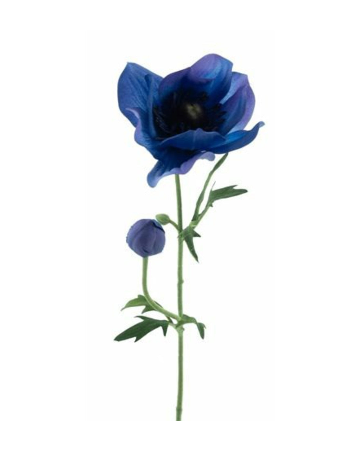Losse zijden bloem Anemoon donkerblauw 63 cm