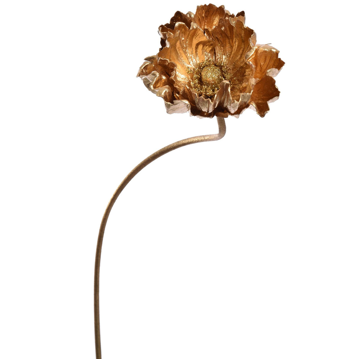 Losse zijden bloem Klaproos goud 60 cm