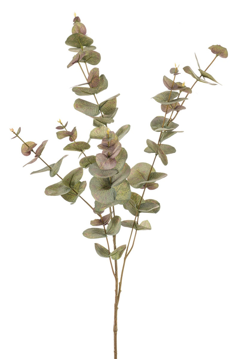 Losse zijden bloem Eucalyptus groen/grijs 97 cm