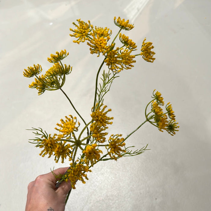 Dille geel 60cm- Zijden bloem - Kunst bloem -duurzaam