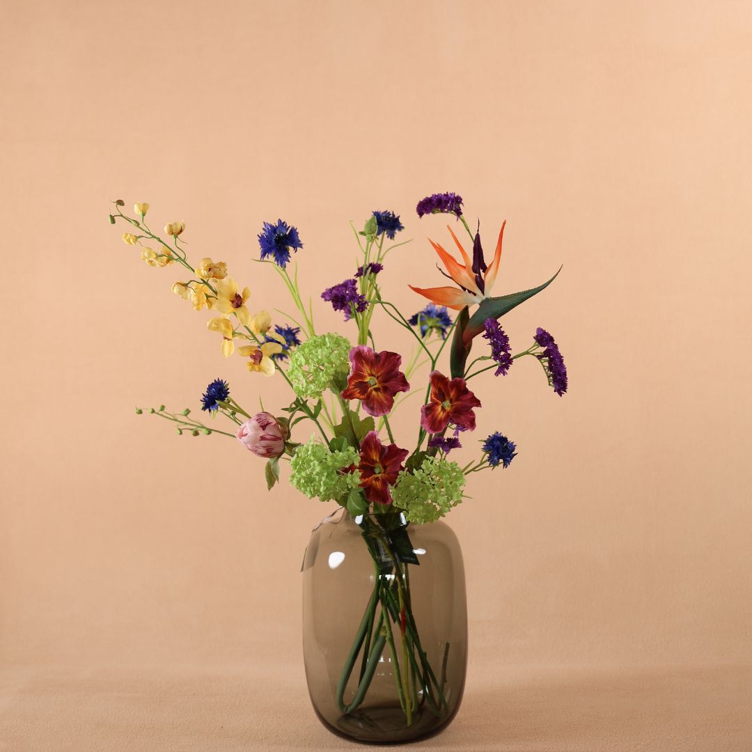 Bont Petit - zijden boeket - kunstbloemen 