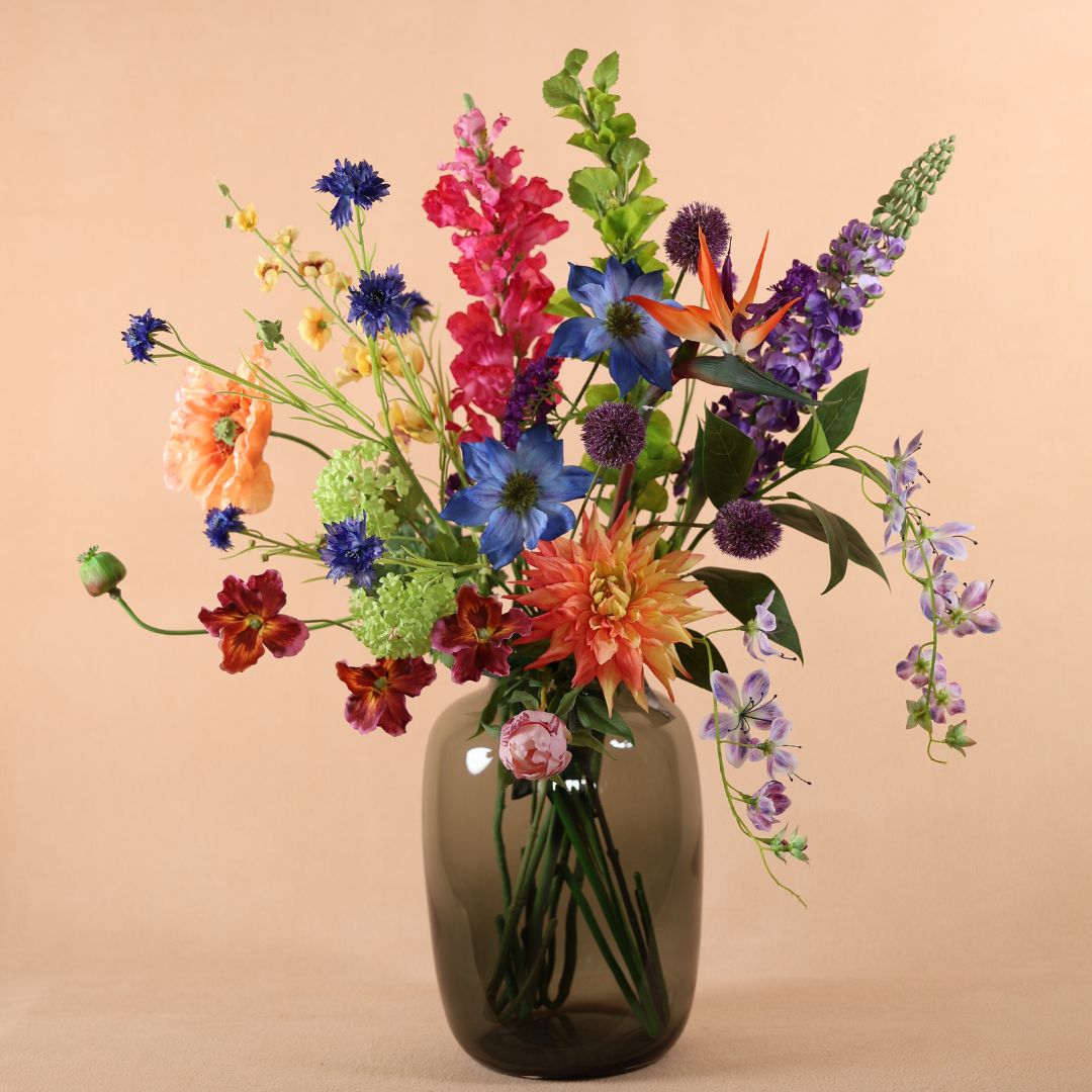 Bont Royaal - zijden bloem boeket