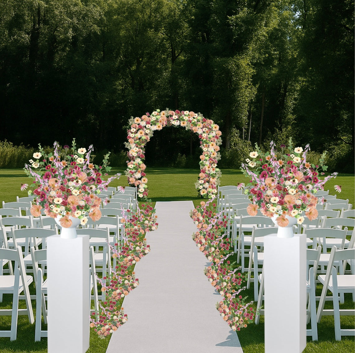 Bruidsbloemen huren van zijden bloemen, professioneel gestyled