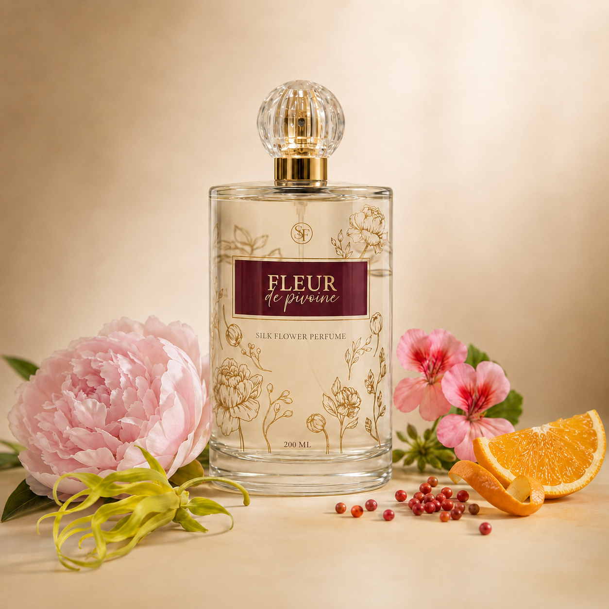 Zijdenbloemenparfum Fleur de Pivoine – 200 ml