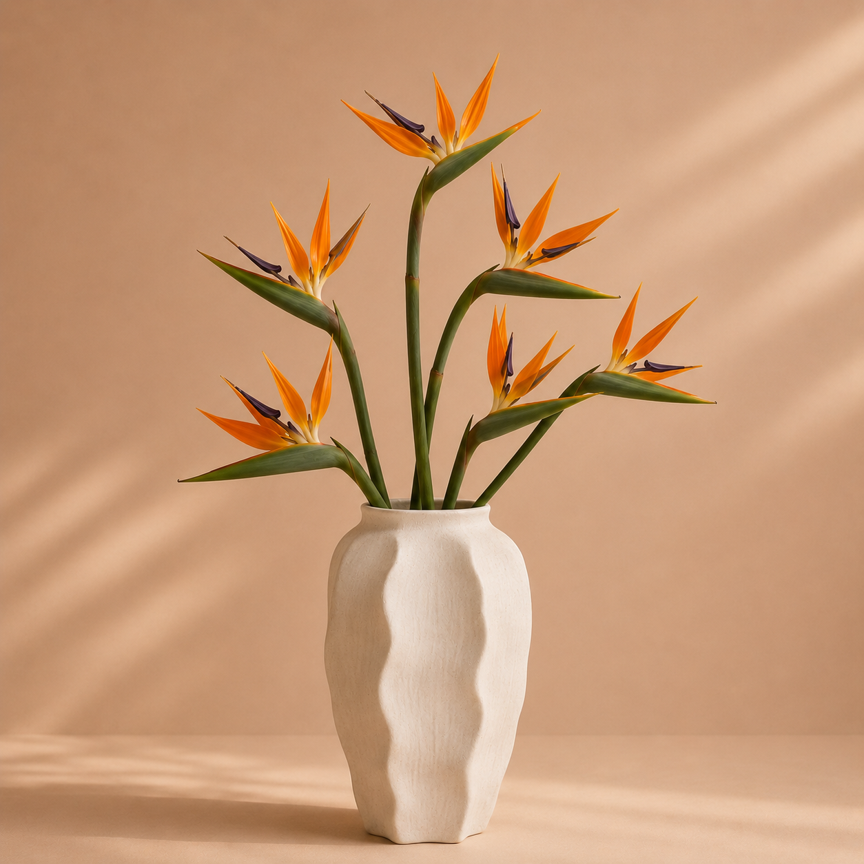 Zijdenboeket Tropical -  incl vaas