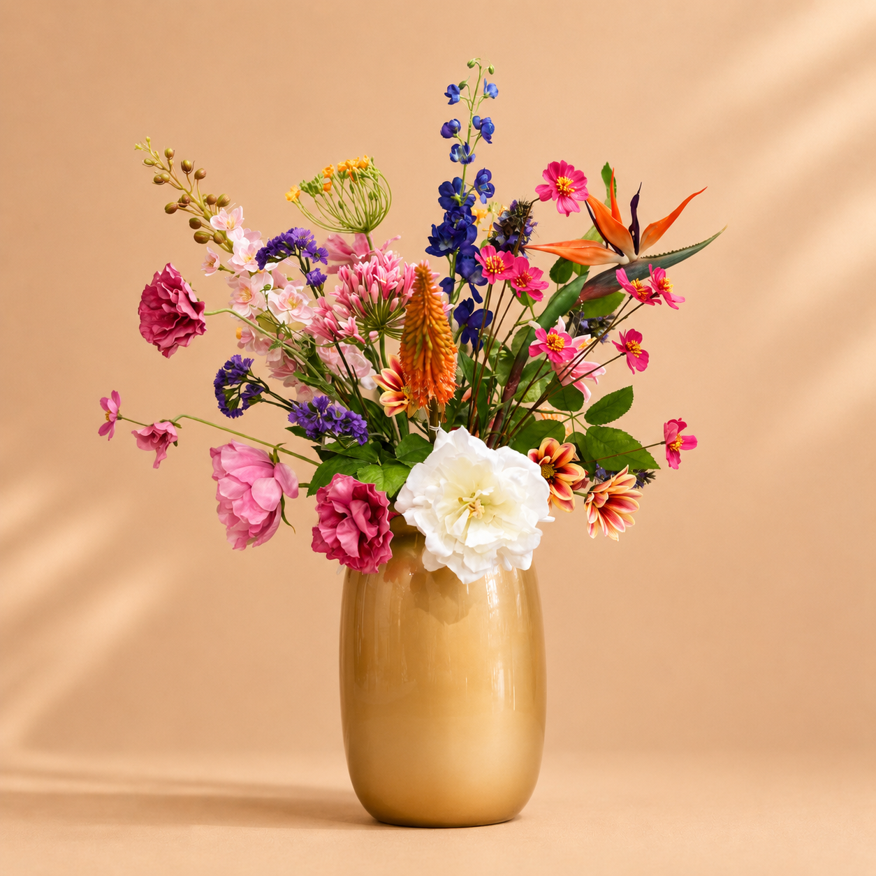 Zijden Boeket Summer Breeze Inclusief Vaas