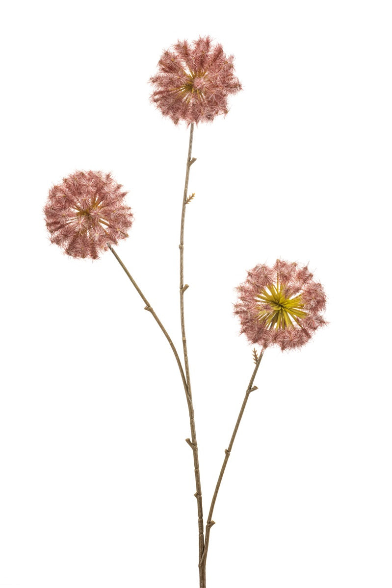 Losse zijden bloem Paardenbloem roze 80 cm