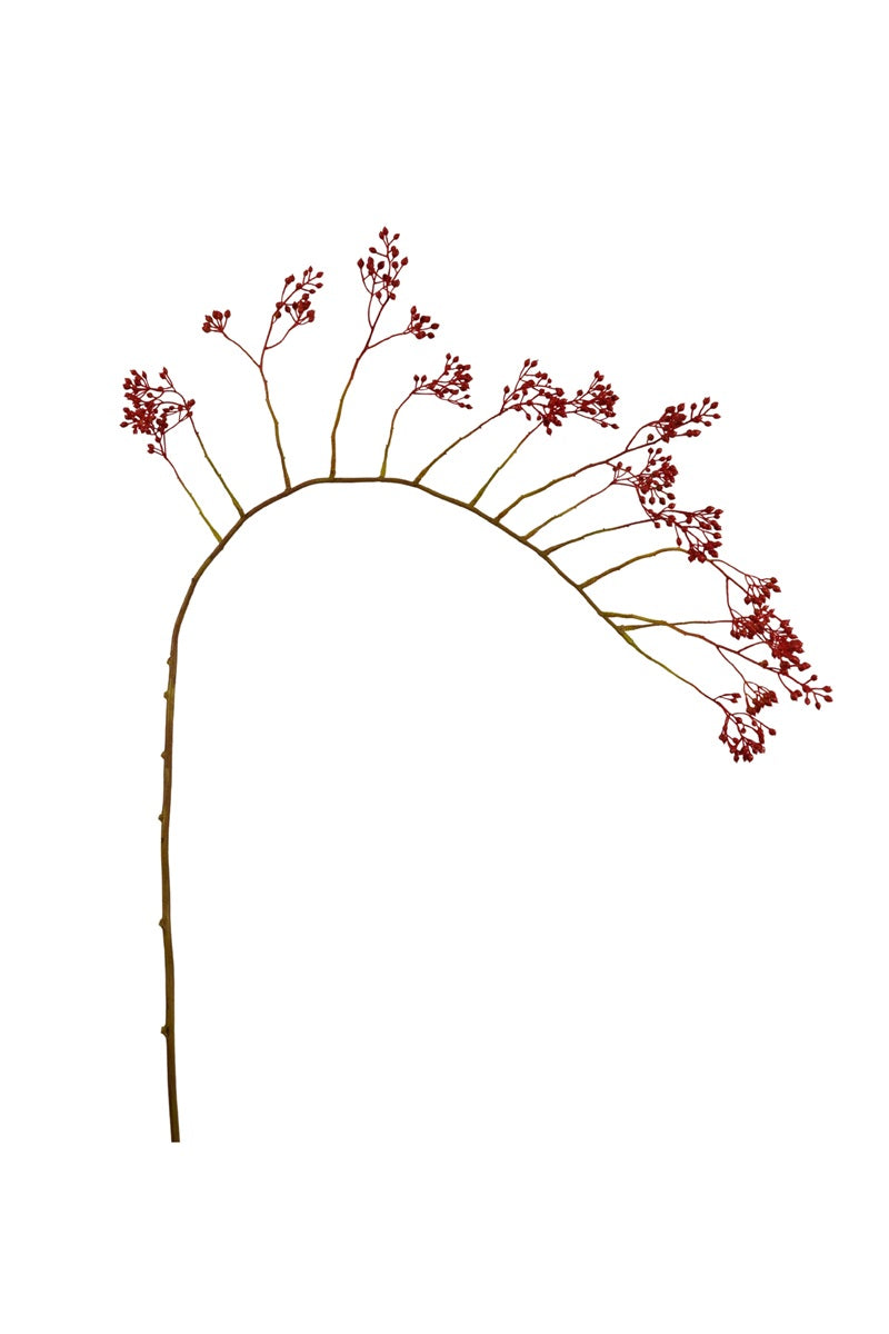 Losse zijden bloem Rozenbotteltak XL rood 140 cm