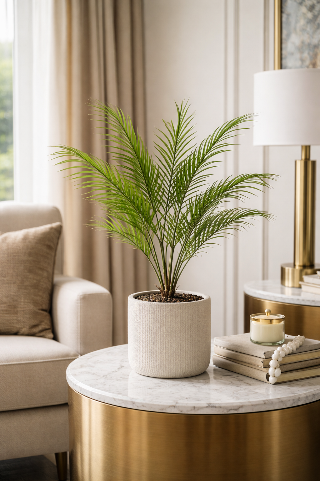 Areca palm zijden plant – 90 cm