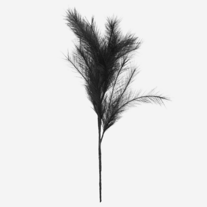 Silk plume branch black 100cm - pluim - Kunst pluim - duurzaam