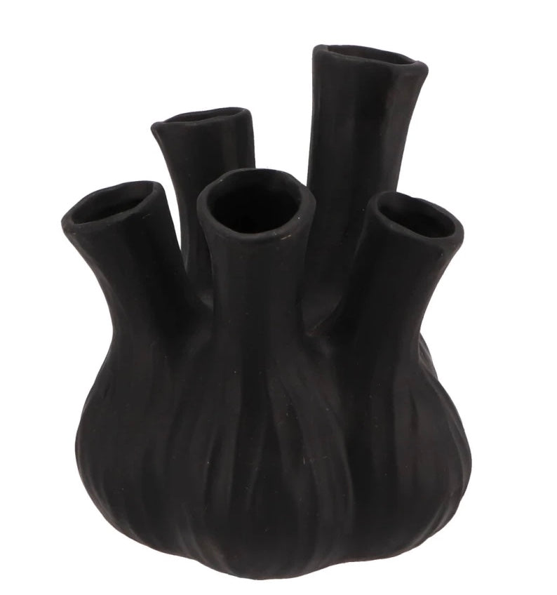 Aglio black vase 13x16cm