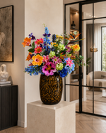 Groot kunstbloemen boeket perfect voor woonkamer, hal of eetkamer.