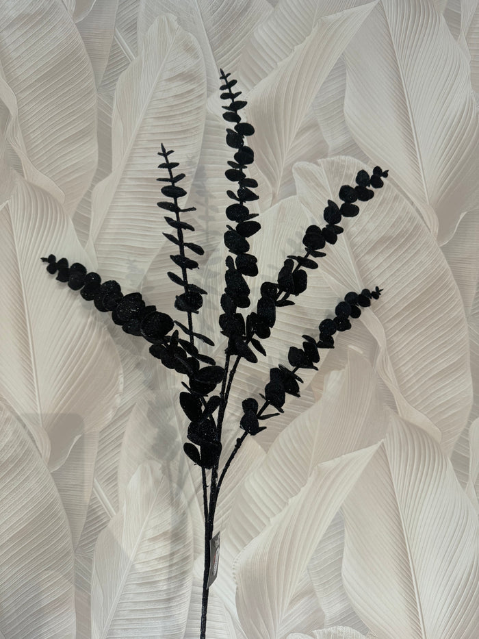 Glitter tak zwart - Zijden bloem - Kunst bloem - duurzaam