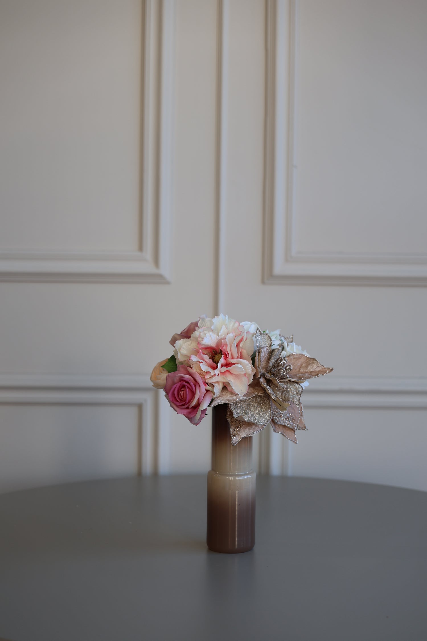 Zijdenboeket - Pink sweet incl vaas