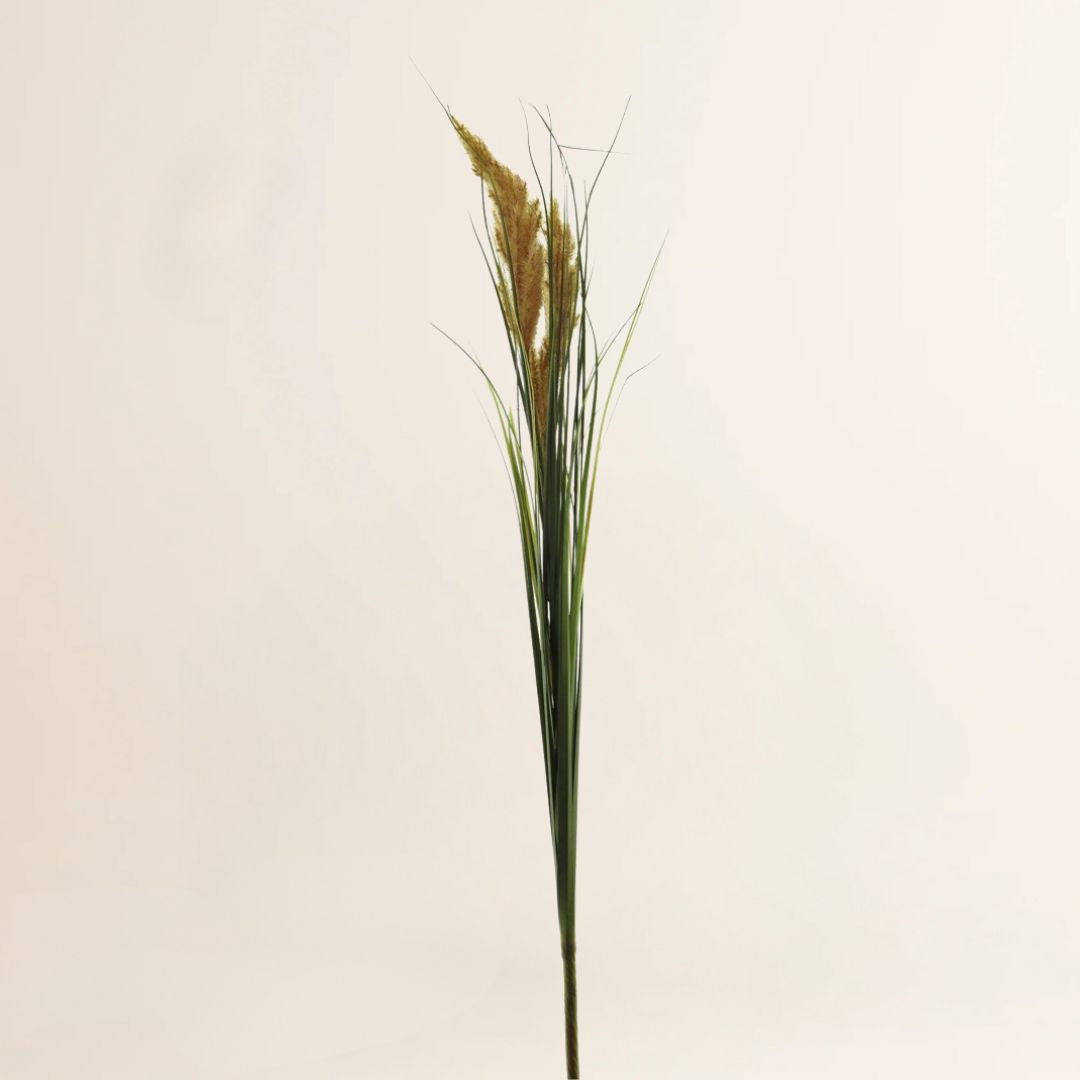 Losse zijden bloem Timothy w/grass oranje cymbidium 105 cm