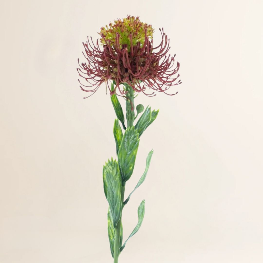 Losse zijden bloem Nutans spray red/green 60 cm