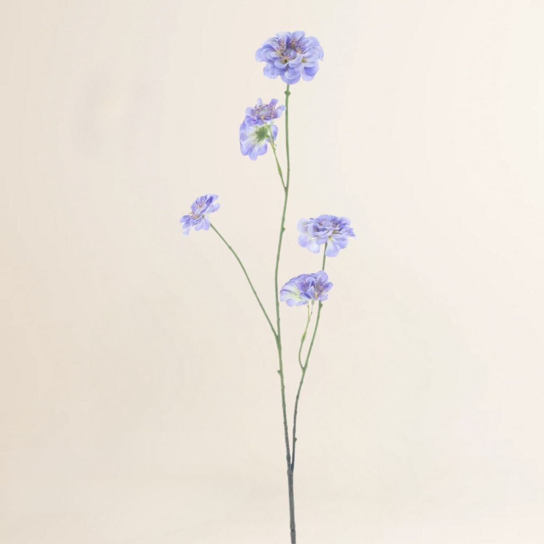 Losse zijden bloem Zinnia lavendel 88 cm