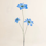 Losse zijden bloem Clematis blauw 89 cm