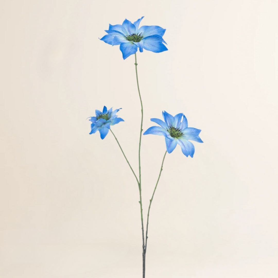 Losse zijden bloem Clematis blauw 89 cm