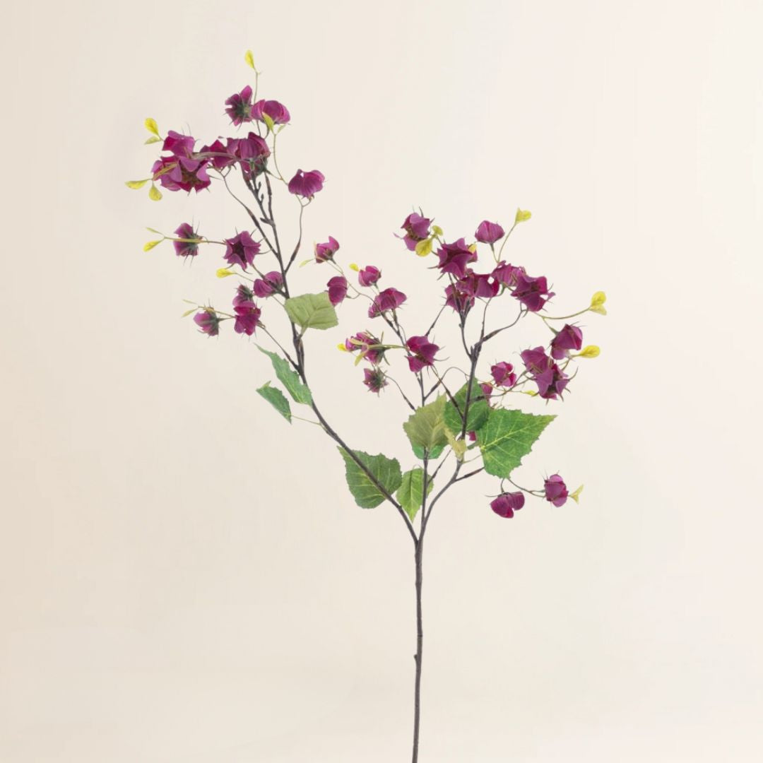 Losse zijden bloem Mini physalis spray rood 92 cm