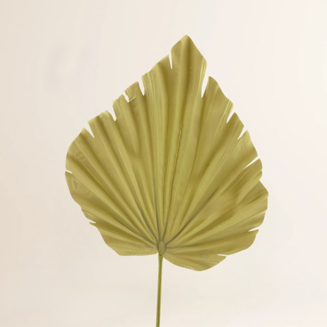 Losse zijden bloem Palm spray dk beige 60 cm