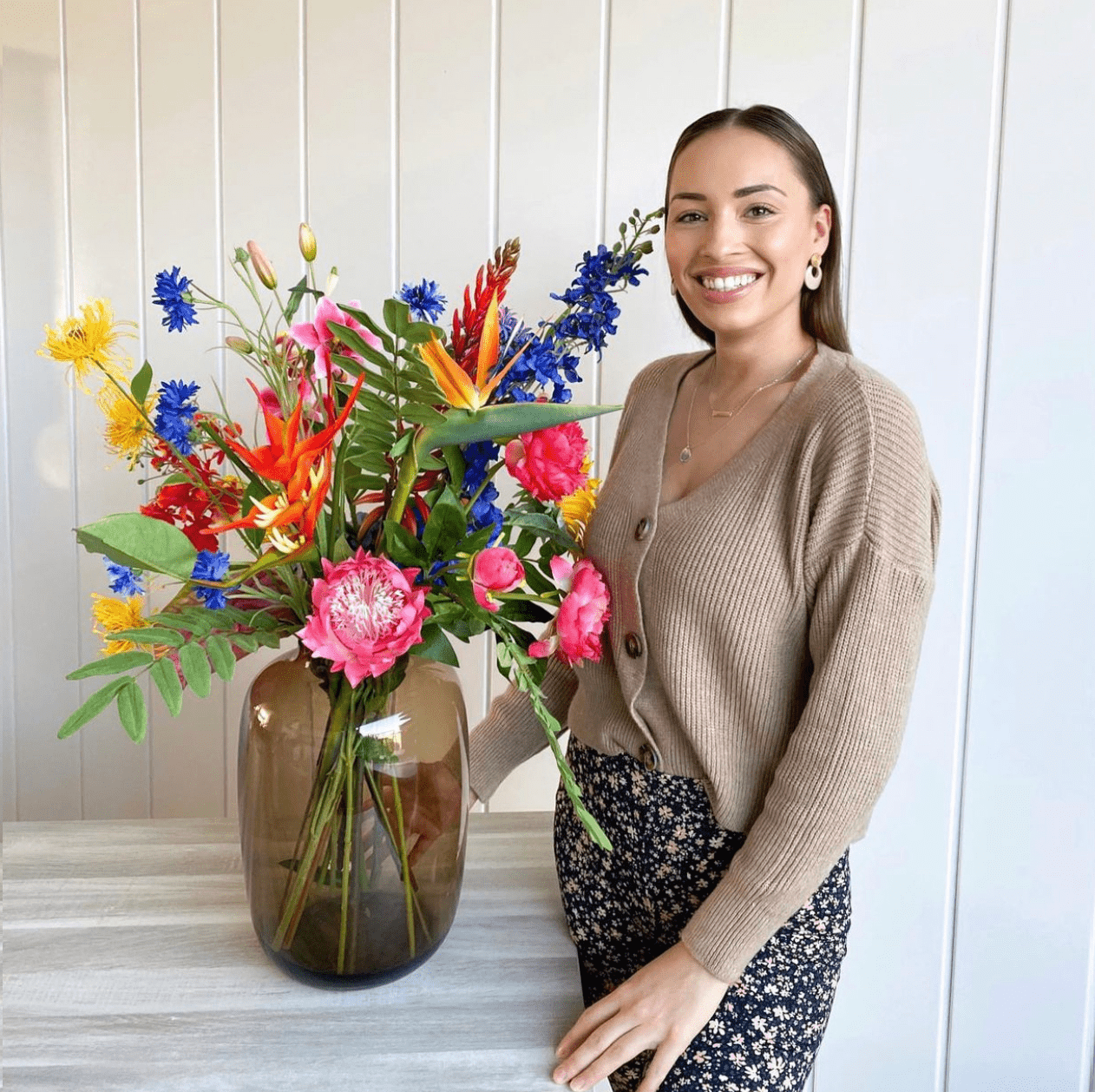 Bont Royaal - zijden boeket - Luxe zijden bloemen boeket - Kunstbloemen van Sharon Flowers