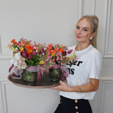 Milou zijdenboeket tulpen feest - inclusief vaas