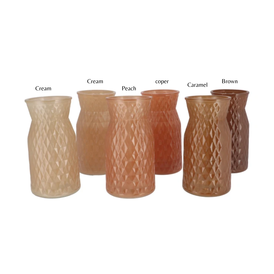 Diamond vase 12x20 - beige