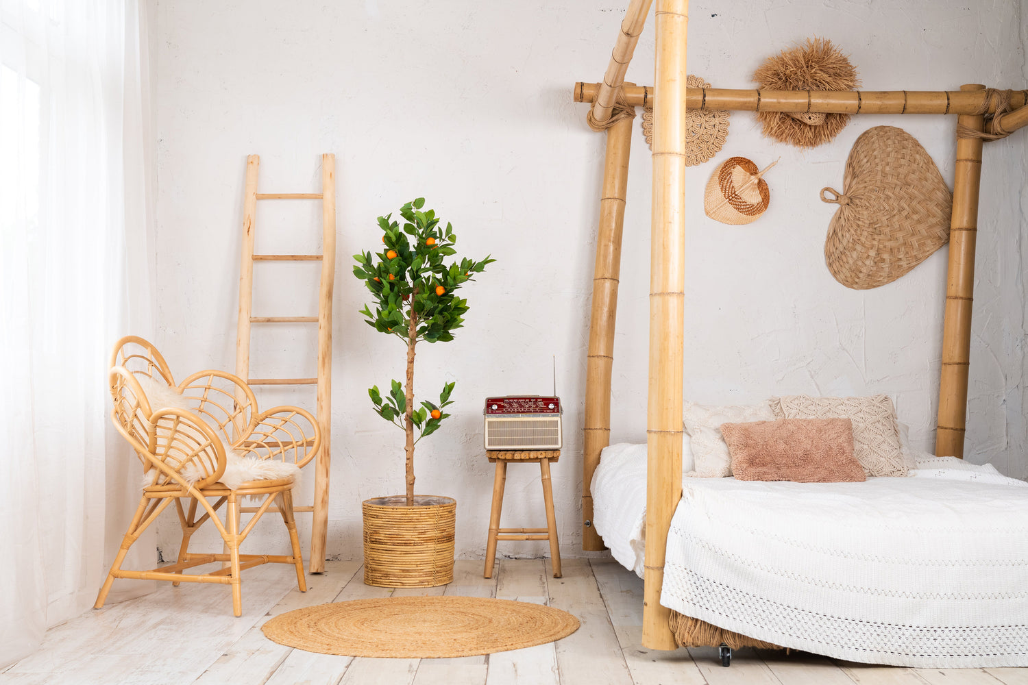 Sinaasappel kunstboom 130 cm - Mediterrane uitstraling