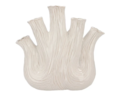 AGLIO WHITE VASE OVAL 25X11X24CM