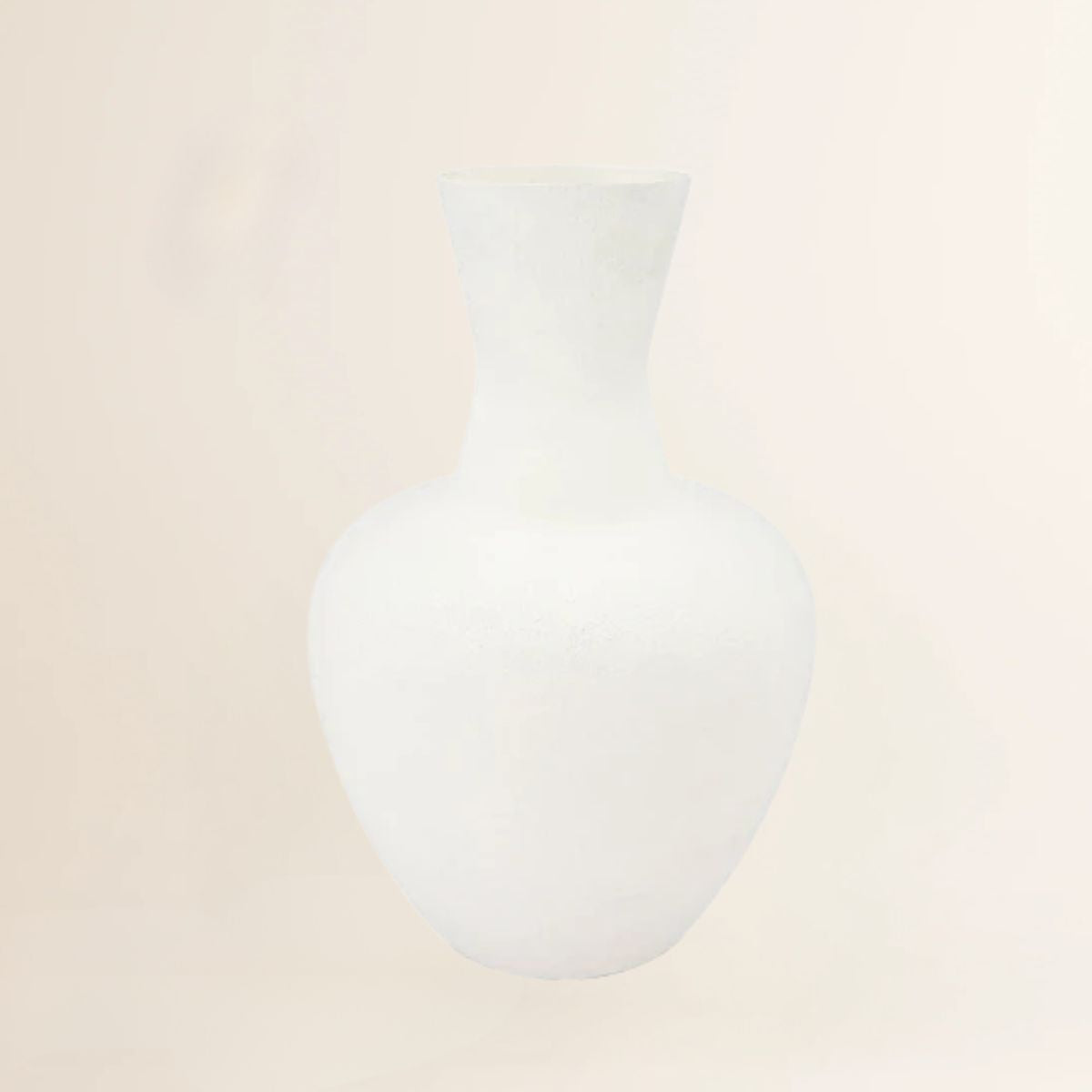 Fiore wit ijzeren structuurvaas 33x33x50 cm