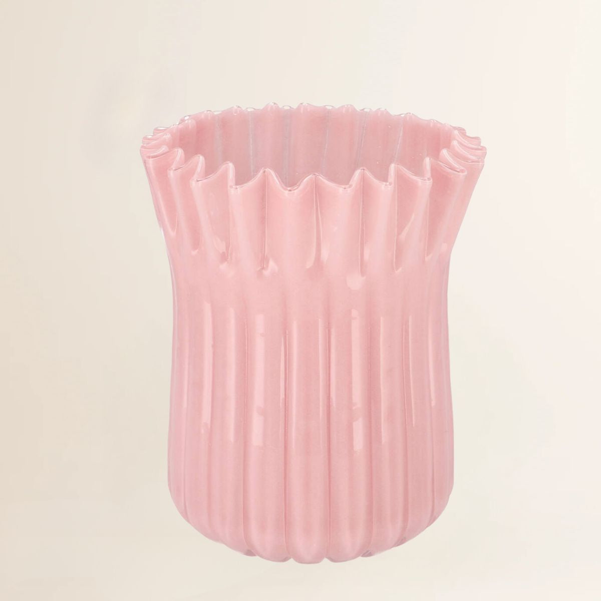 Imke roze milky vaas 18x18x23 cm