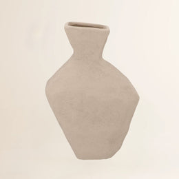 Lisboa witte platte vaas – 29 cm