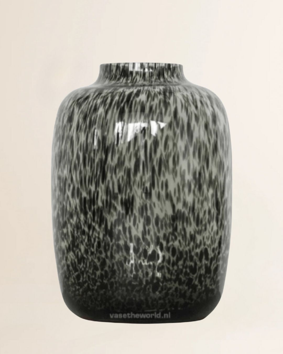 Vaas - Cheetah zwart - glas