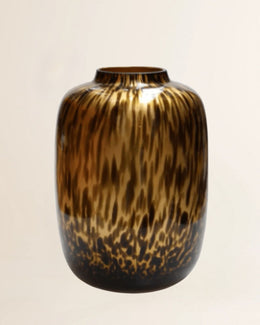 Cheetah vase brown